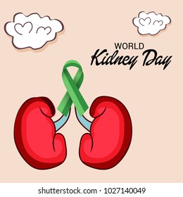 Vector illustration of a Background for World Kidney Day.