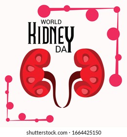 Ilustración vectorial de los antecedentes del Día Mundial del Riñón.