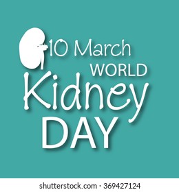 Vector illustration of a background for World Kidney Day.