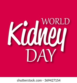 Vector illustration of a background for World Kidney Day.