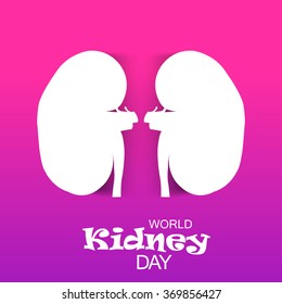 Vector illustration of a background for World Kidney Day.