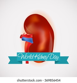 Vector illustration of a background for World Kidney Day.