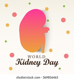 Vector illustration of a background for World Kidney Day.