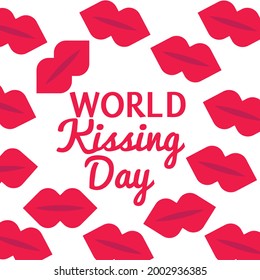 Vector illustration of a Background for World Kissing Day
