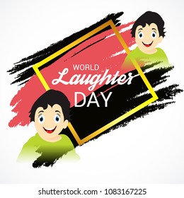 Vector illustration of a Background for World Laughter Day.