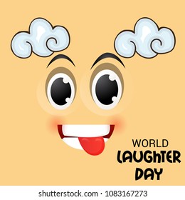 Vector illustration of a Background for World Laughter Day.
