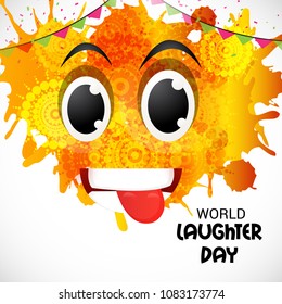 Vector illustration of a Background for World Laughter Day.