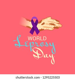 Vector illustration of a Background for World Leprosy Day.
