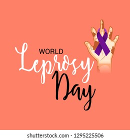 Vector illustration of a Background for World Leprosy Day.