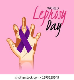 Vector illustration of a Background for World Leprosy Day.
