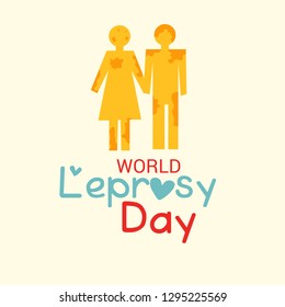 Vector illustration of a Background for World Leprosy Day.