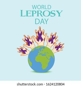 Vector illustration of a Background for World Leprosy Day.