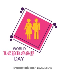 Vector illustration of a Background for World Leprosy Day.