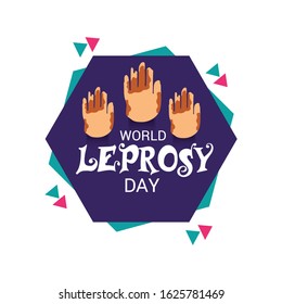 Vector illustration of a Background for World Leprosy Day.