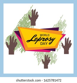 Vector illustration of a Background for World Leprosy Day.