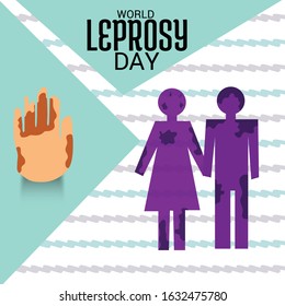 Vector illustration of a Background for World Leprosy Day.