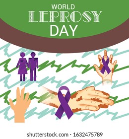 Vector illustration of a Background for World Leprosy Day.