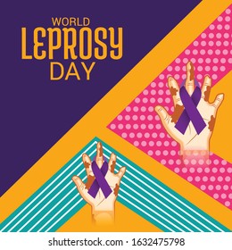 Vector illustration of a Background for World Leprosy Day.