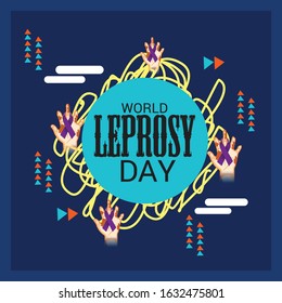 Vector illustration of a Background for World Leprosy Day.