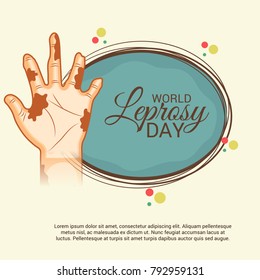 Ilustración vectorial de un Antecedentes del Día Mundial de la Lepra.
