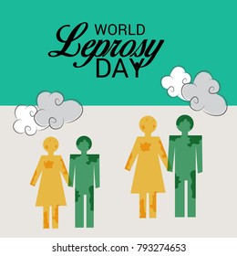 Vector illustration of a Background for World Leprosy day.