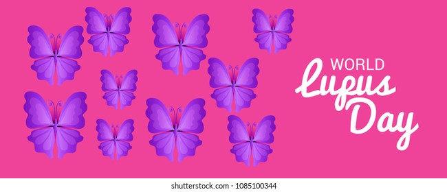 Vector illustration of a Background for World Lupus Day.