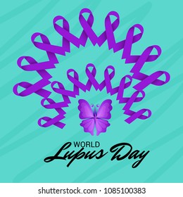 Vector illustration of a Background for World Lupus Day.