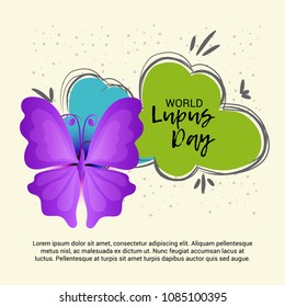 Vector illustration of a Background for World Lupus Day.