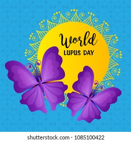 Vector illustration of a Background for World Lupus Day.