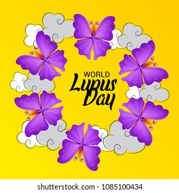 Vector illustration of a Background for World Lupus Day.