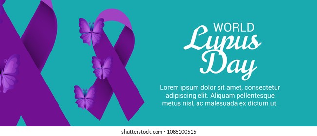 Ilustración vectorial de los antecedentes del Día Mundial del Lupus.