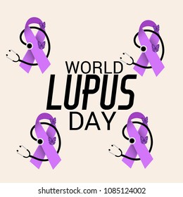 Vector illustration of a Background for World Lupus Day.