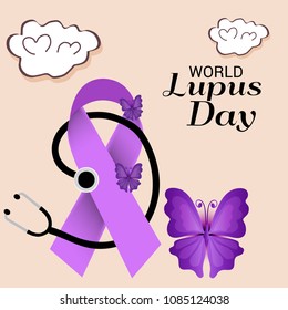 Vector illustration of a Background for World Lupus Day.