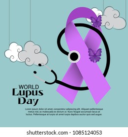 Vector illustration of a Background for World Lupus Day.