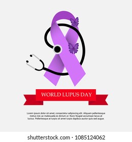 Vector illustration of a Background for World Lupus Day.