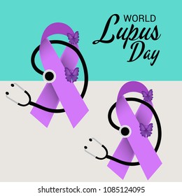 Vector illustration of a Background for World Lupus Day.