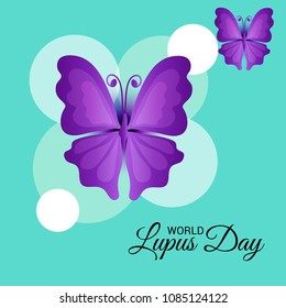 Vector illustration of a Background for World Lupus Day.