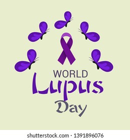 Vector illustration of a Background for World Lupus Day.