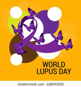 Vector illustration of a Background for World Lupus Day.
