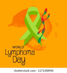 Vector illustration of a Background for World Lymphoma Awareness Day September 15th.