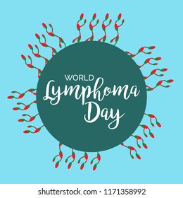 Vector illustration of a Background for World Lymphoma Awareness Day September 15th.