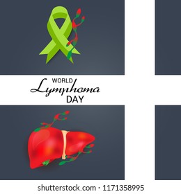 Vector illustration of a Background for World Lymphoma Awareness Day September 15th.