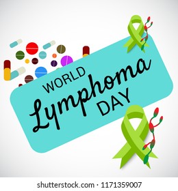 Vector illustration of a Background for World Lymphoma Awareness Day September 15th.