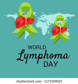 Vector illustration of a Background for World Lymphoma Awareness Day September 15th.