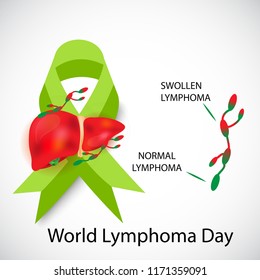 Vector illustration of a Background for World Lymphoma Awareness Day September 15th.