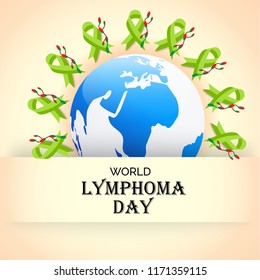 Vector illustration of a Background for World Lymphoma Awareness Day September 15th.