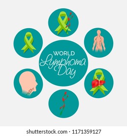 Vector illustration of a Background for World Lymphoma Awareness Day September 15th.