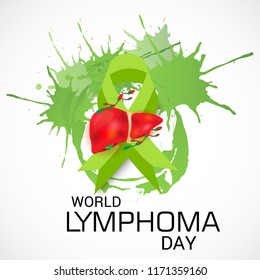 Vector illustration of a Background for World Lymphoma Awareness Day September 15th.