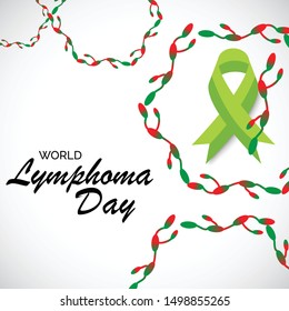 Vector illustration of a Background for World Lymphoma Awareness Day September 15th.