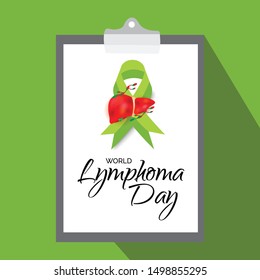 Vector illustration of a Background for World Lymphoma Awareness Day September 15th.